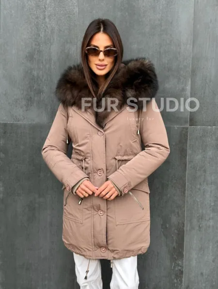 Пуховик с капюшоном - финский песец - фото 5