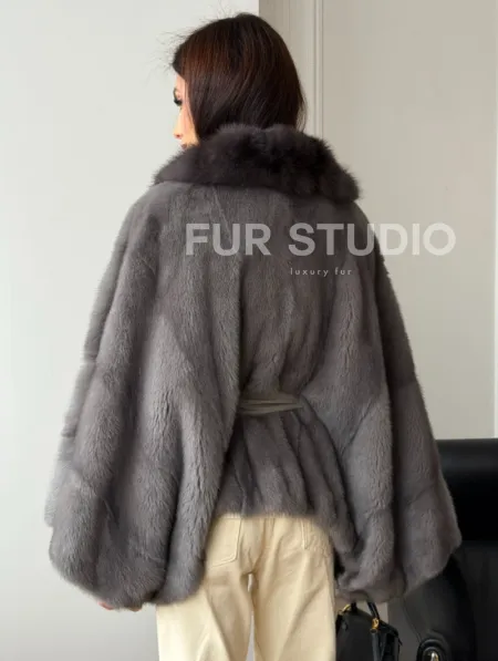 Короткий норковый полушубок - летучка - фото 4