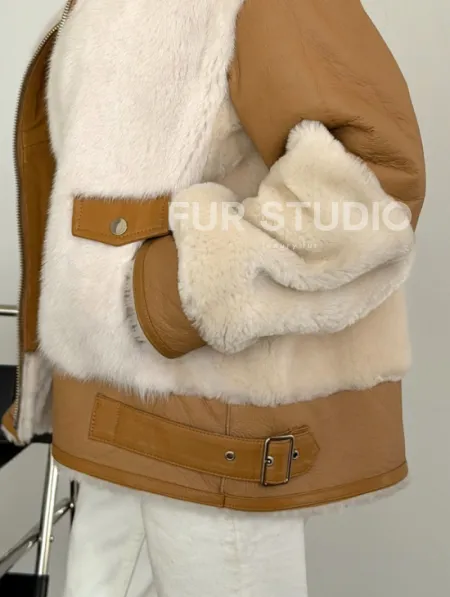 Комбинированная дубленка из норки и овчины - фото 2