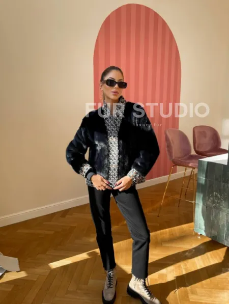 Куртка - жакет из меха норки - фото 5