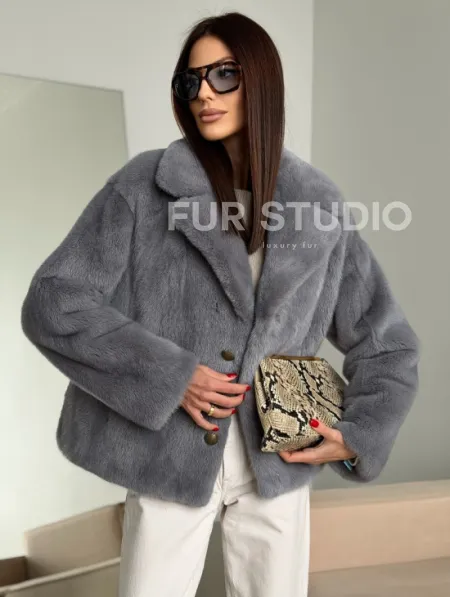 Короткая норковая шуба автоледи - фото 4