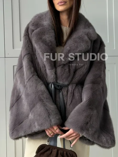 Автоледи норковая, модель -  «Летучая мышь» - фото 4