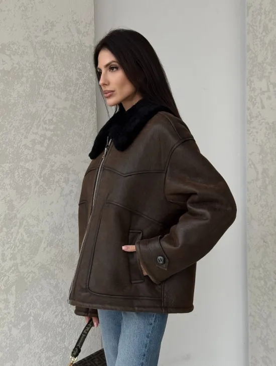 Молодежная куртка - дубленка 