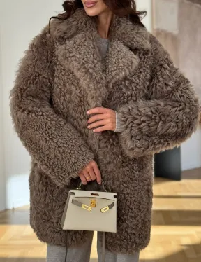 Двусторонняя шуба - дублёнка из меха испанского тиградо - фото 4