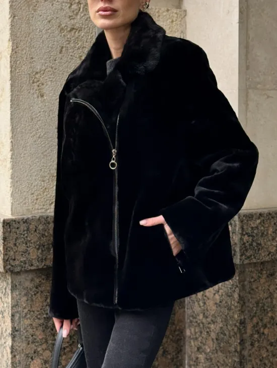 Норковая куртка - косуха из меха стриженой норки - фото 2