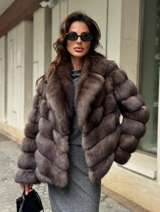 Шуба автоледи из аукционного седого соболя - фото 0