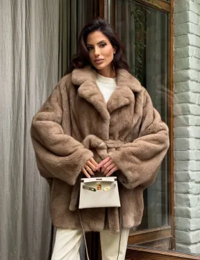 Шуба норковая летучая мышь - фото 9