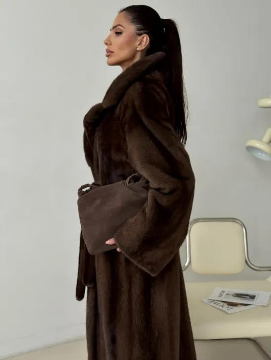 Длинная норковая шуба - фото 2