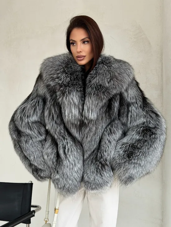 Полушубок из чернобурой лисы - фото 5
