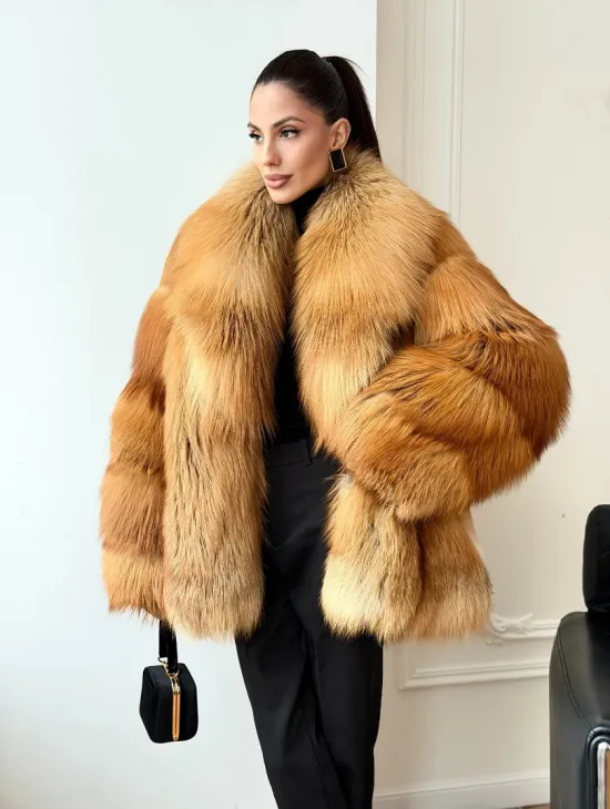 Шуба из лисы огневки - фото 0