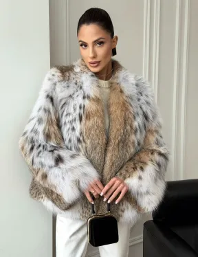 Шуба из натурального меха рыси - фото 12