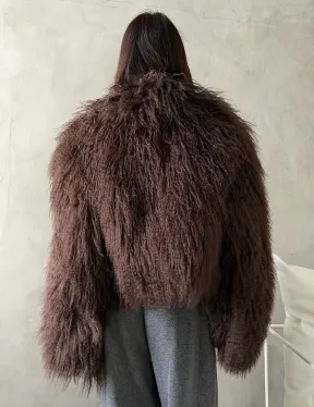 Модный полушубок из ламы - фото 4