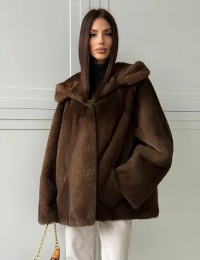 Автоледи с капюшоном из норки KOPENHAGEN FUR - фото 10