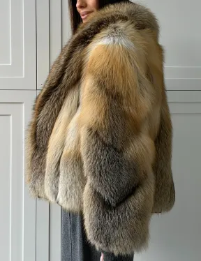 Женская шуба из лисьего меха Golden Edged Fox - фото 4