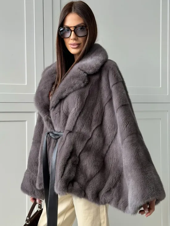 Автоледи норковая, модель -  «Летучая мышь» - фото 0