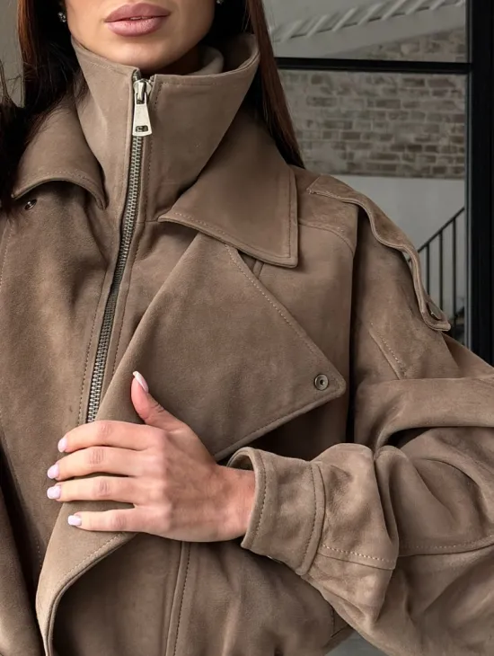 Куртка - бомбер весенняя оверсайз - фото 1