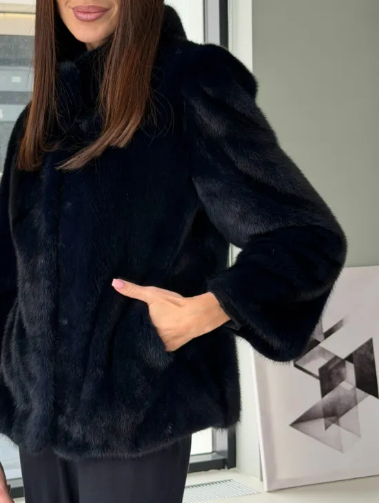 Укороченный норковый жакет - фото 2