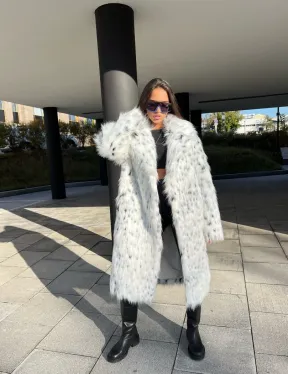 Шуба из экомеха под рысь - фото 1